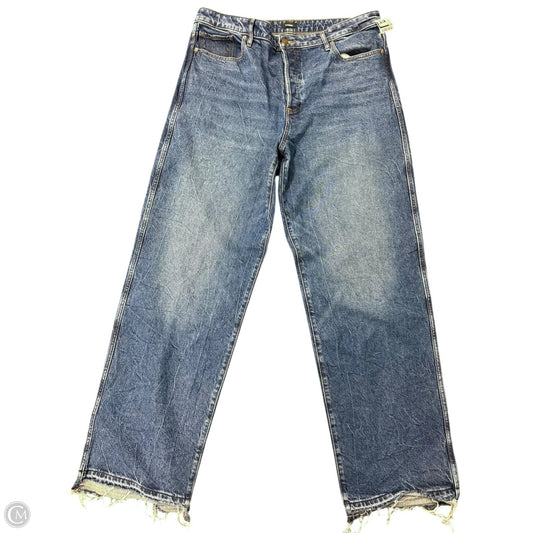 Jeans Wide Leg By Express In Blue Denim, Size: 16l