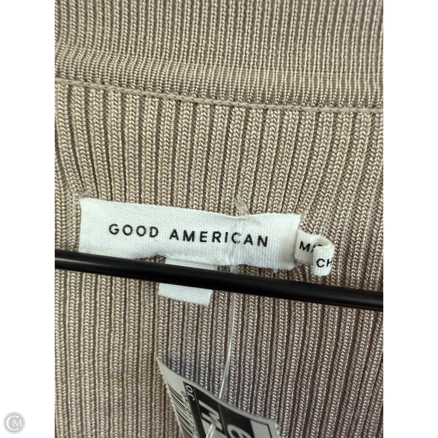 Top Short Sleeve By Good American In Taupe, Size: 2x