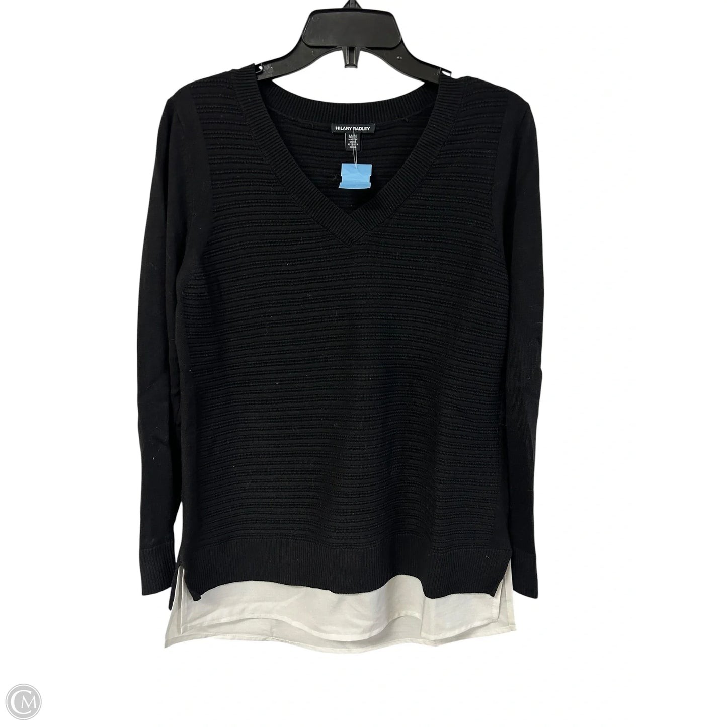 Sweater By Hilary Radley In Black & White, Size: M