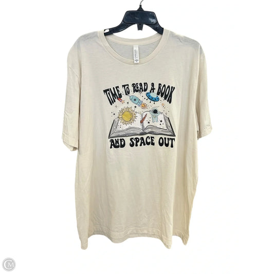 Top Short Sleeve Basic By Bella + Canvas In Cream, Size: 3x