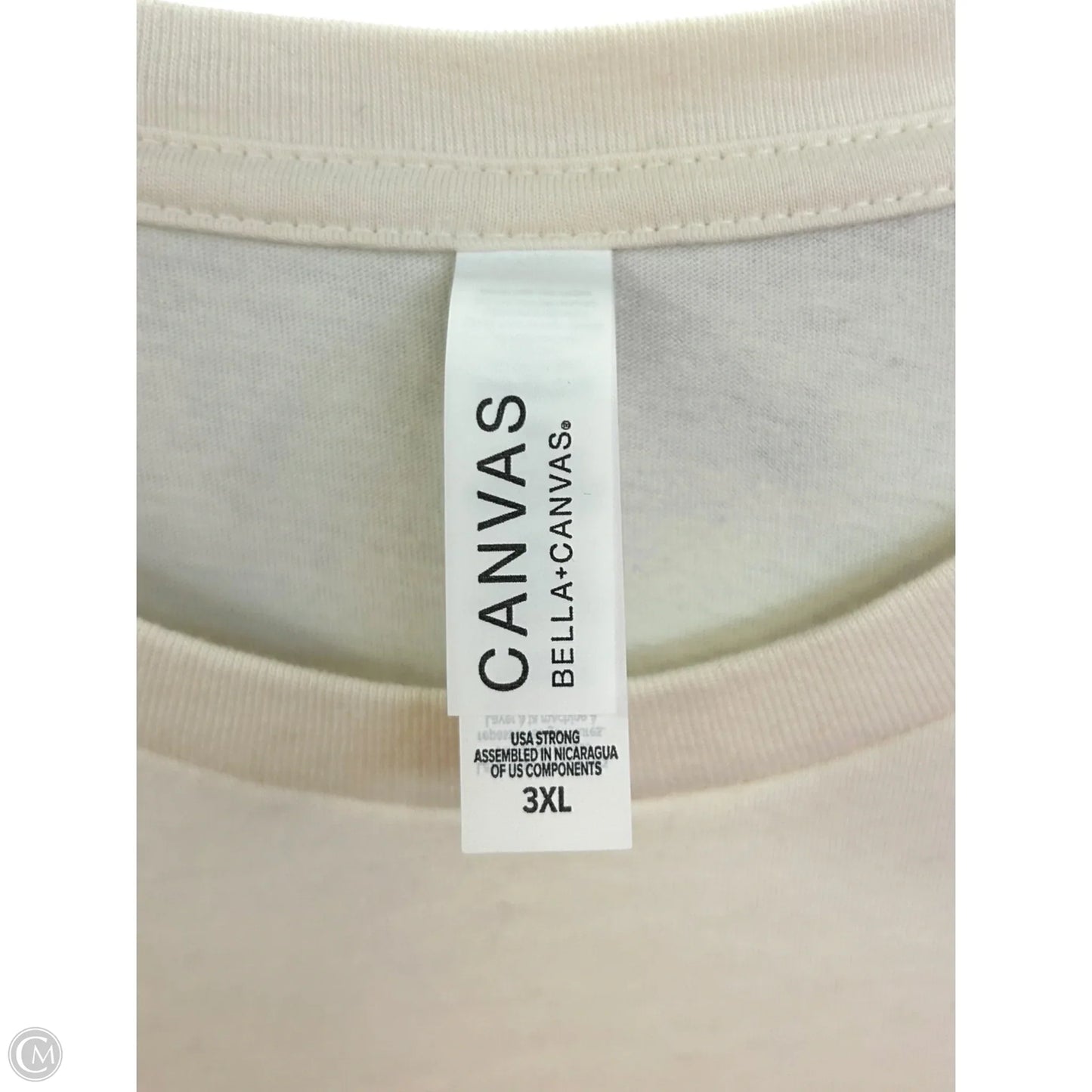 Top Short Sleeve Basic By Bella + Canvas In Cream, Size: 3x