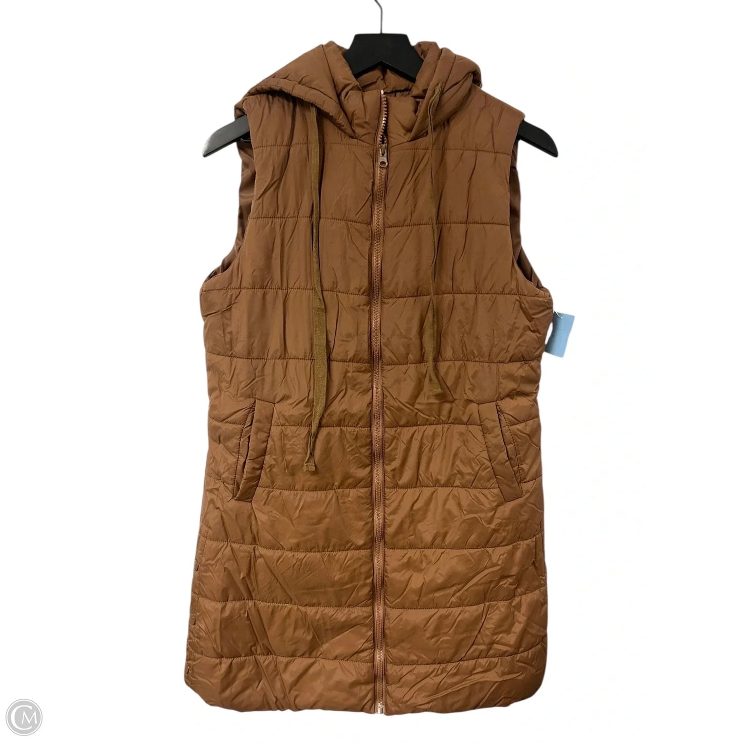 Vest Puffer & Quilted By Cmf In Brown, Size: M