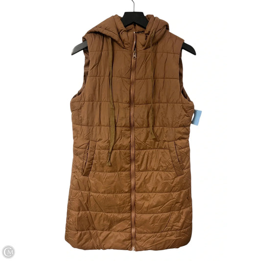 Vest Puffer & Quilted By Cmf In Brown, Size: M