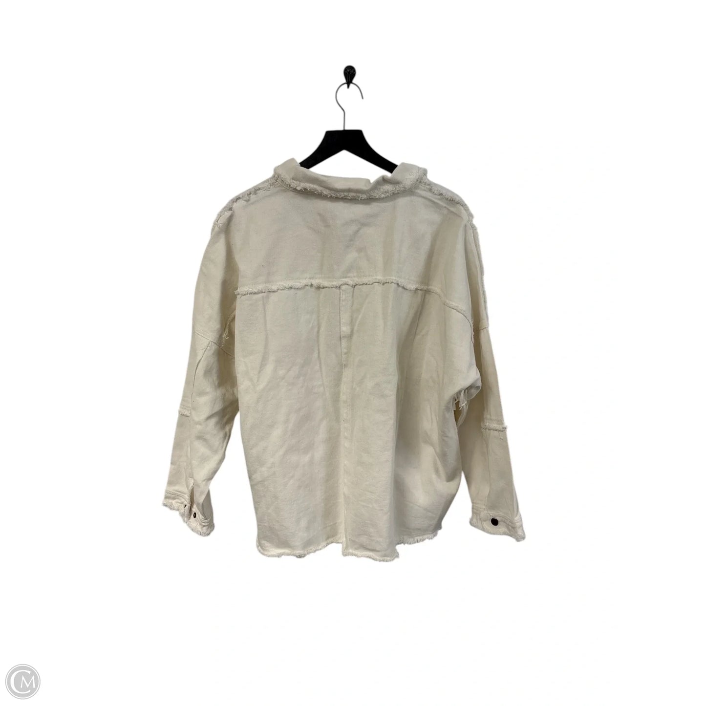 Jacket Denim By Savanna Jane In White Denim, Size: 2x