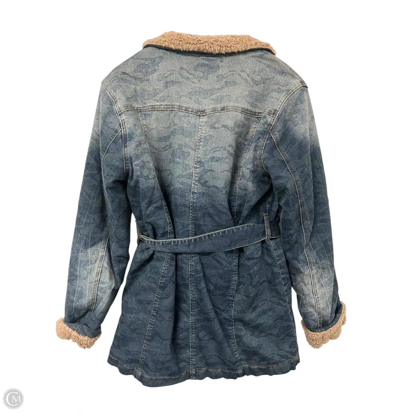 Jacket Denim By Vigoss In Blue Denim, Size: S