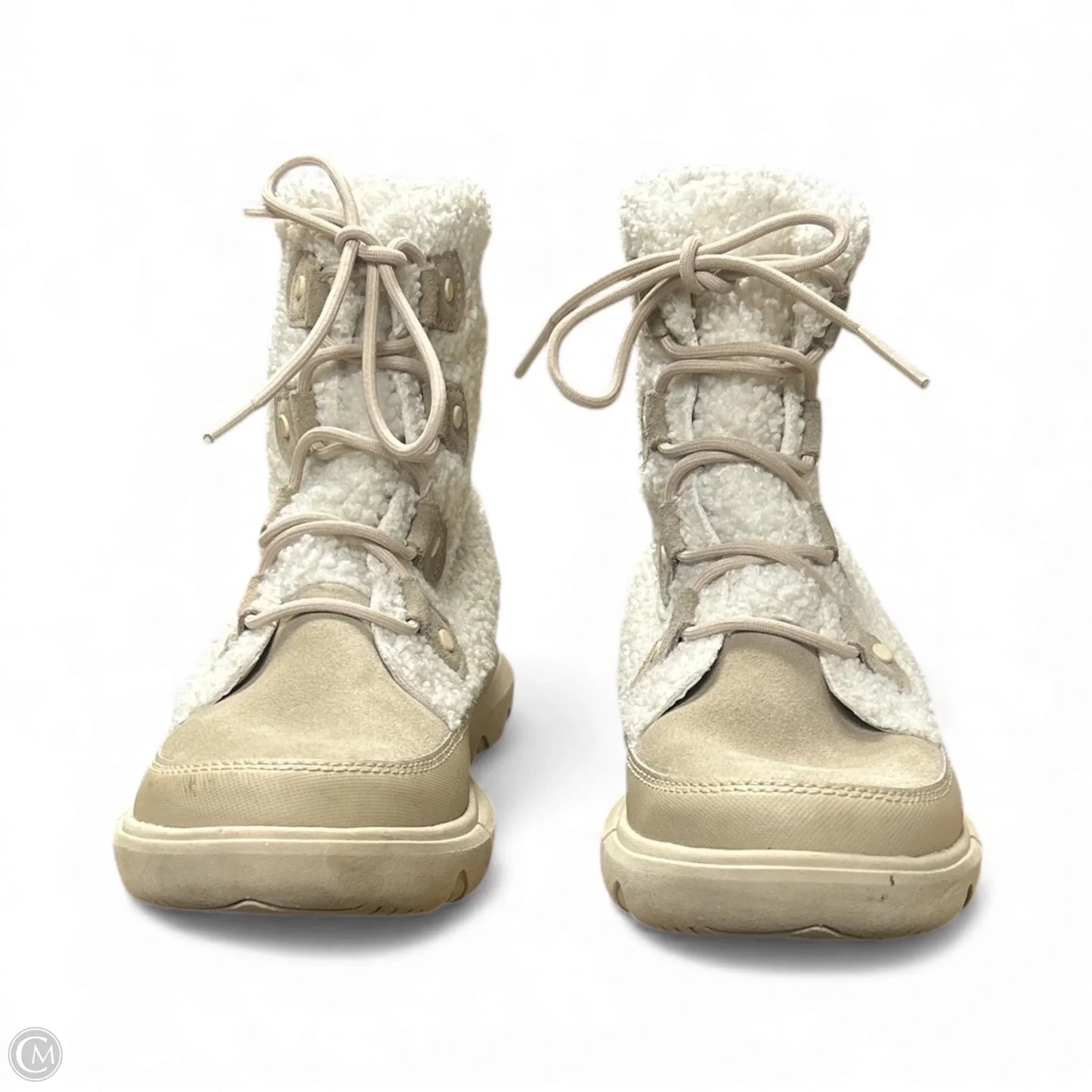 Boots Snow By Sorel In Cream & Tan, Size: 8