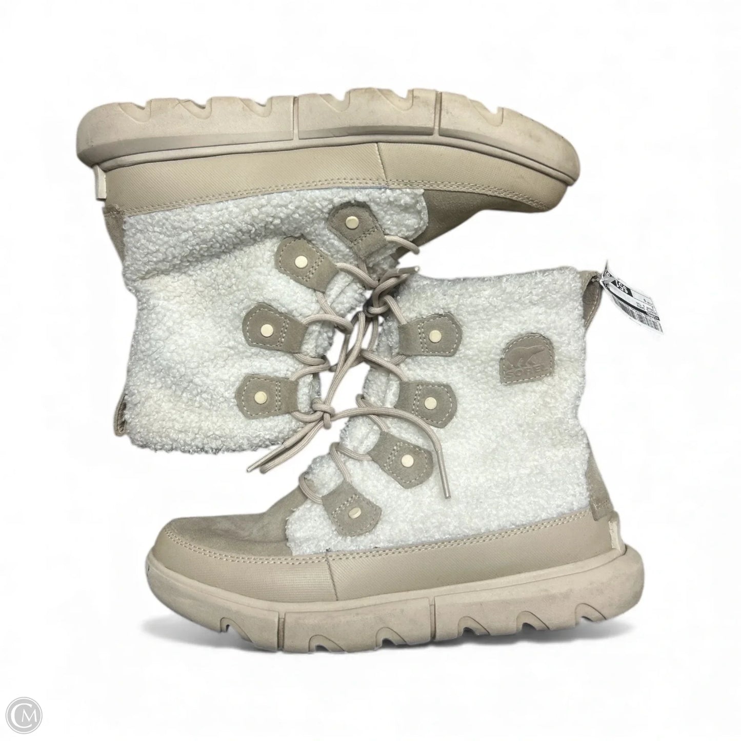 Boots Snow By Sorel In Cream & Tan, Size: 8