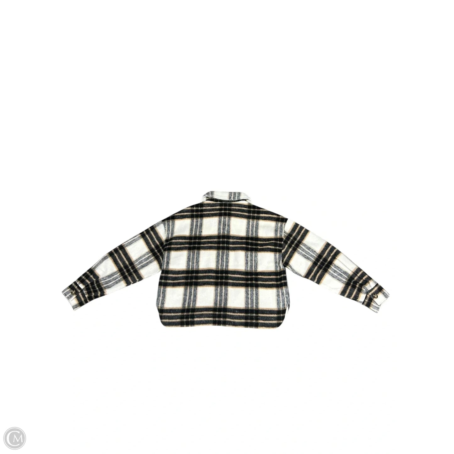 Jacket Shirt By Madden Nyc In Black & Cream, Size: Xs