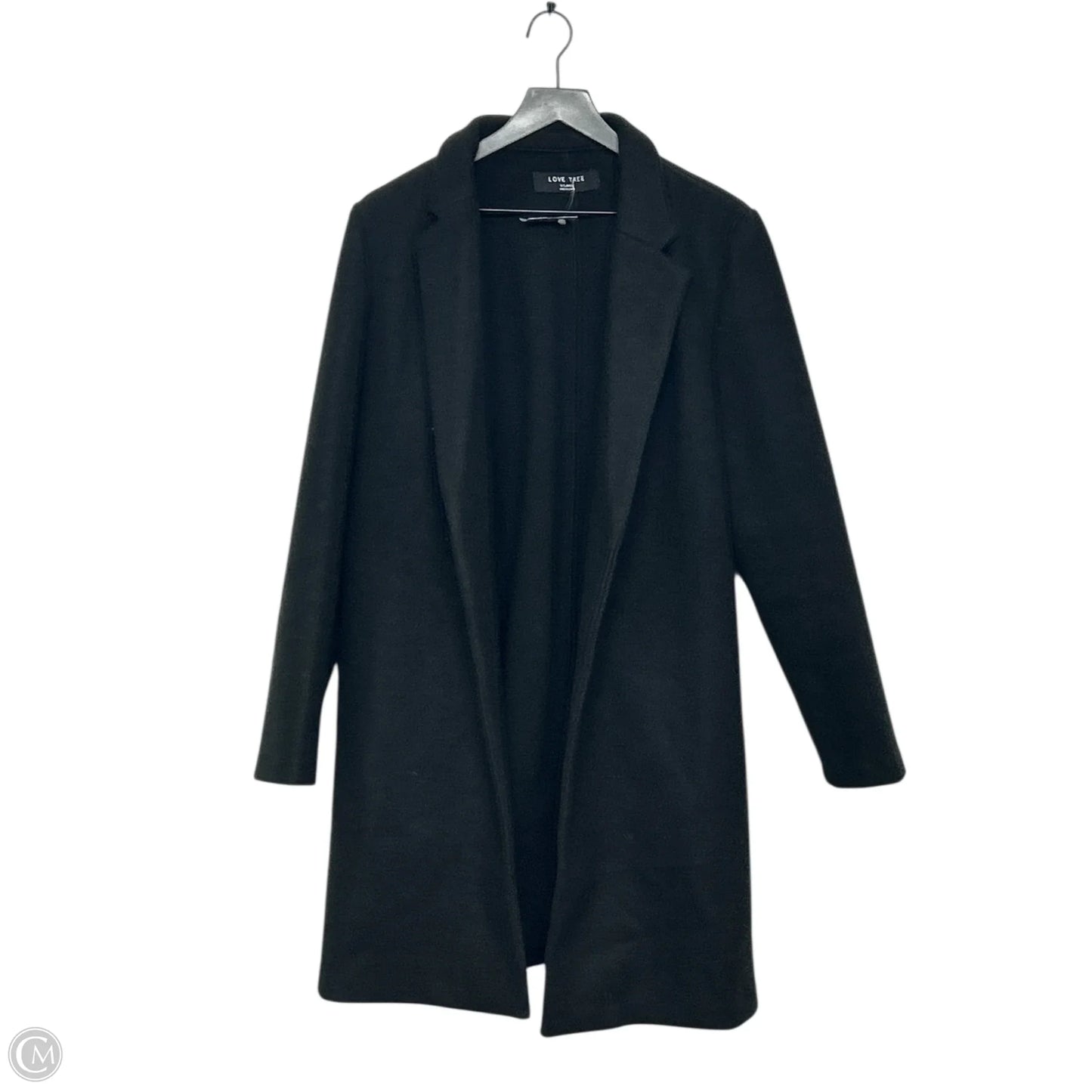 Coat Trench Coat By Love Tree In Black, Size: Xl