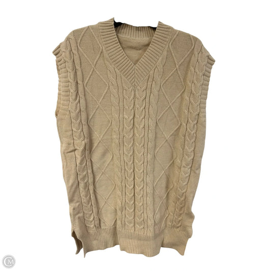 Vest Sweater By Dazy In Tan, Size: M