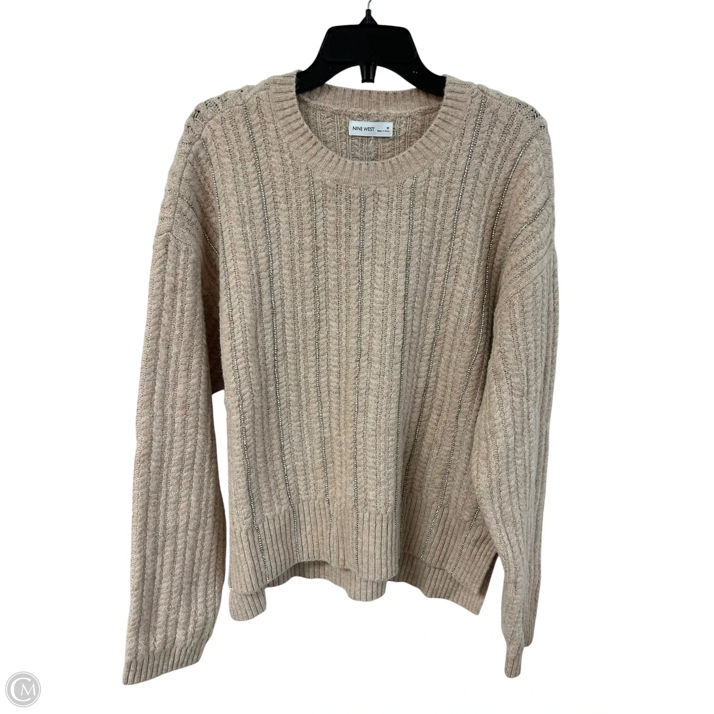 Sweater By Nine West Apparel In Tan, Size: M