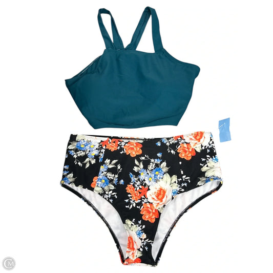 Swimsuit 2pc By Cmf In Floral Print, Size: L