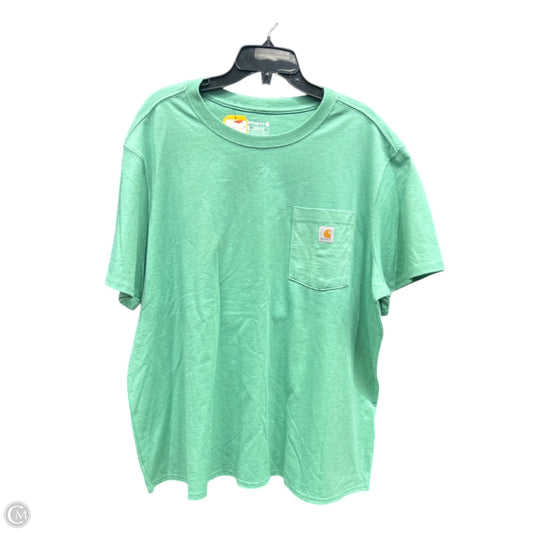Top Short Sleeve Basic By Carhartt In Green, Size: 3x