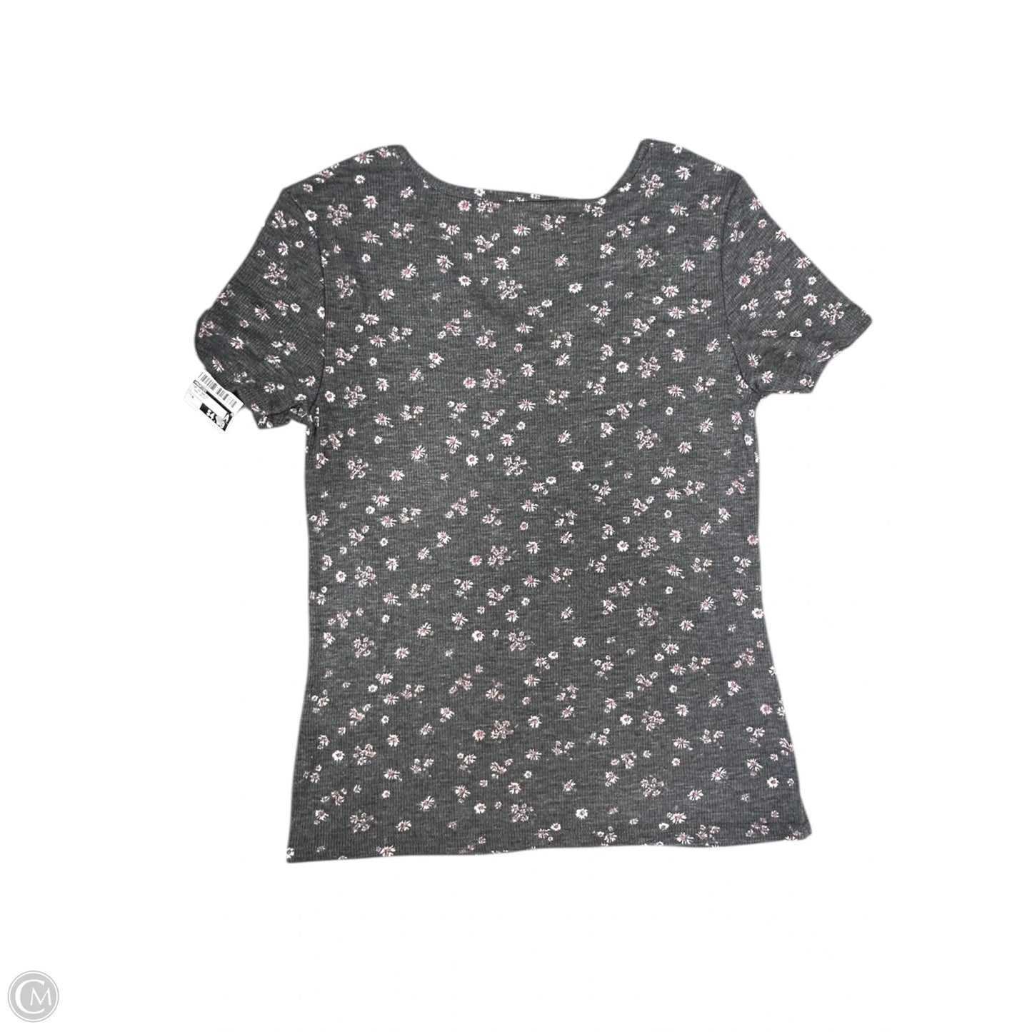 Top Short Sleeve Basic By Maurices In Floral Print, Size: M