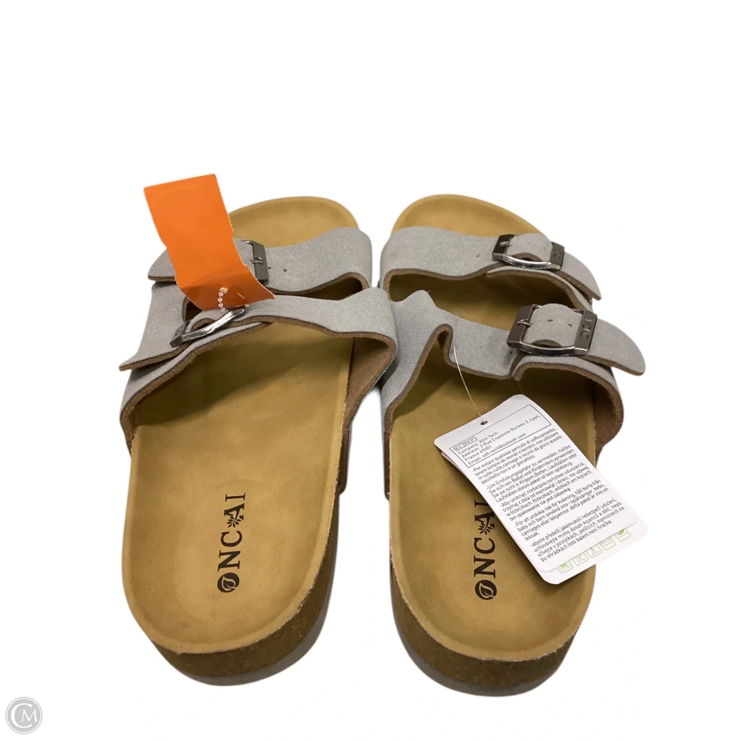 Sandals Flats By Cme In Grey, Size: 9