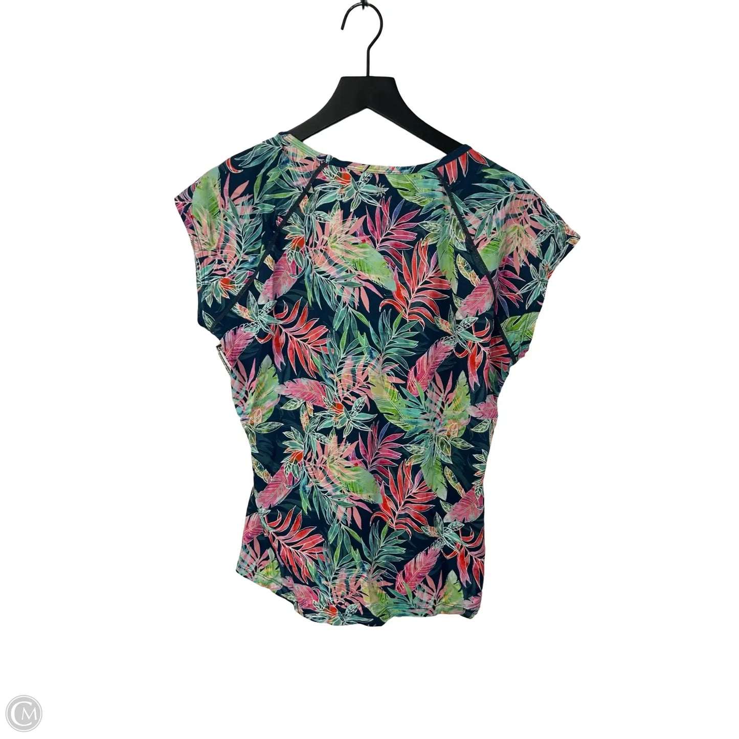 Athletic Top Short Sleeve By Athleta In Floral Print, Size: Xl