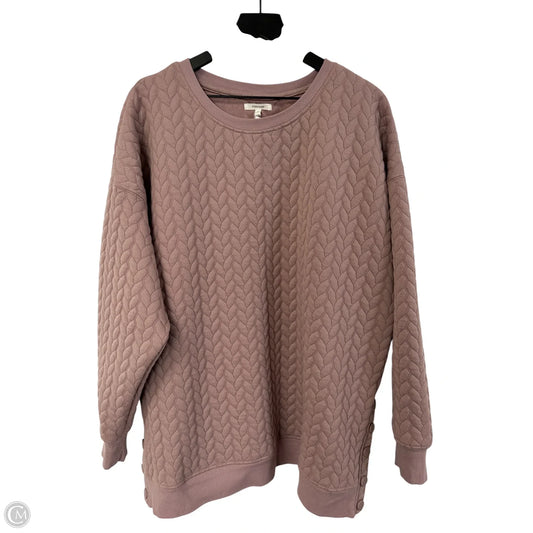 Sweatshirt Crewneck By Maurices In Mauve, Size: Xxl
