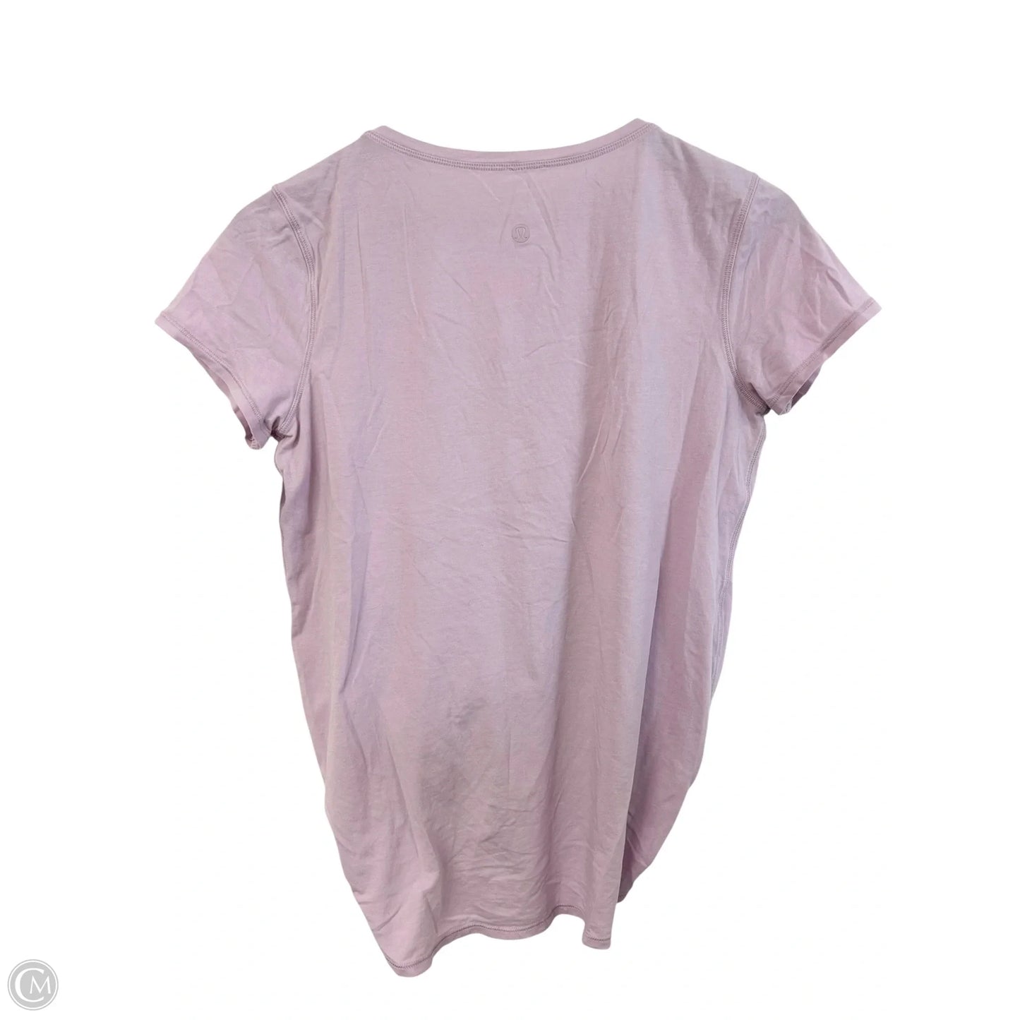 Athletic Top Short Sleeve By Lululemon In Purple, Size: 4