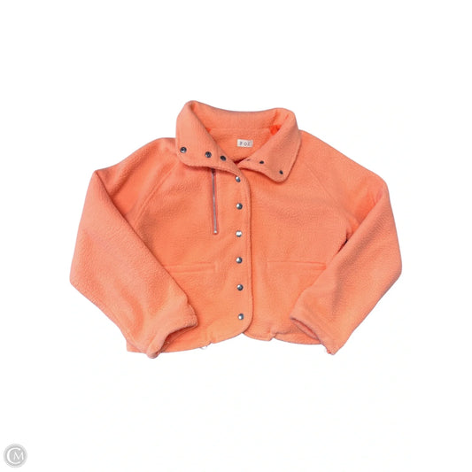 Jacket Fleece By Pol In Orange, Size: S