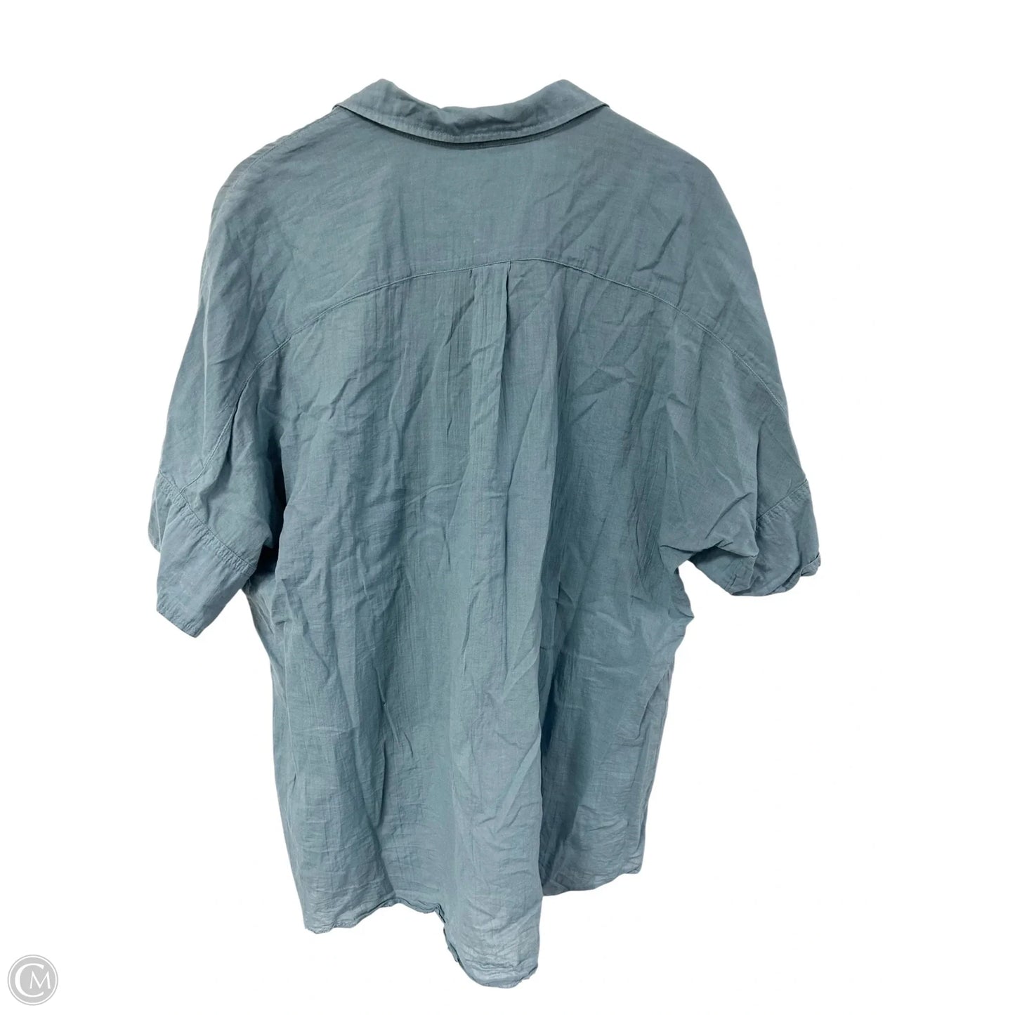 Blouse Short Sleeve By Free People In Blue, Size: S