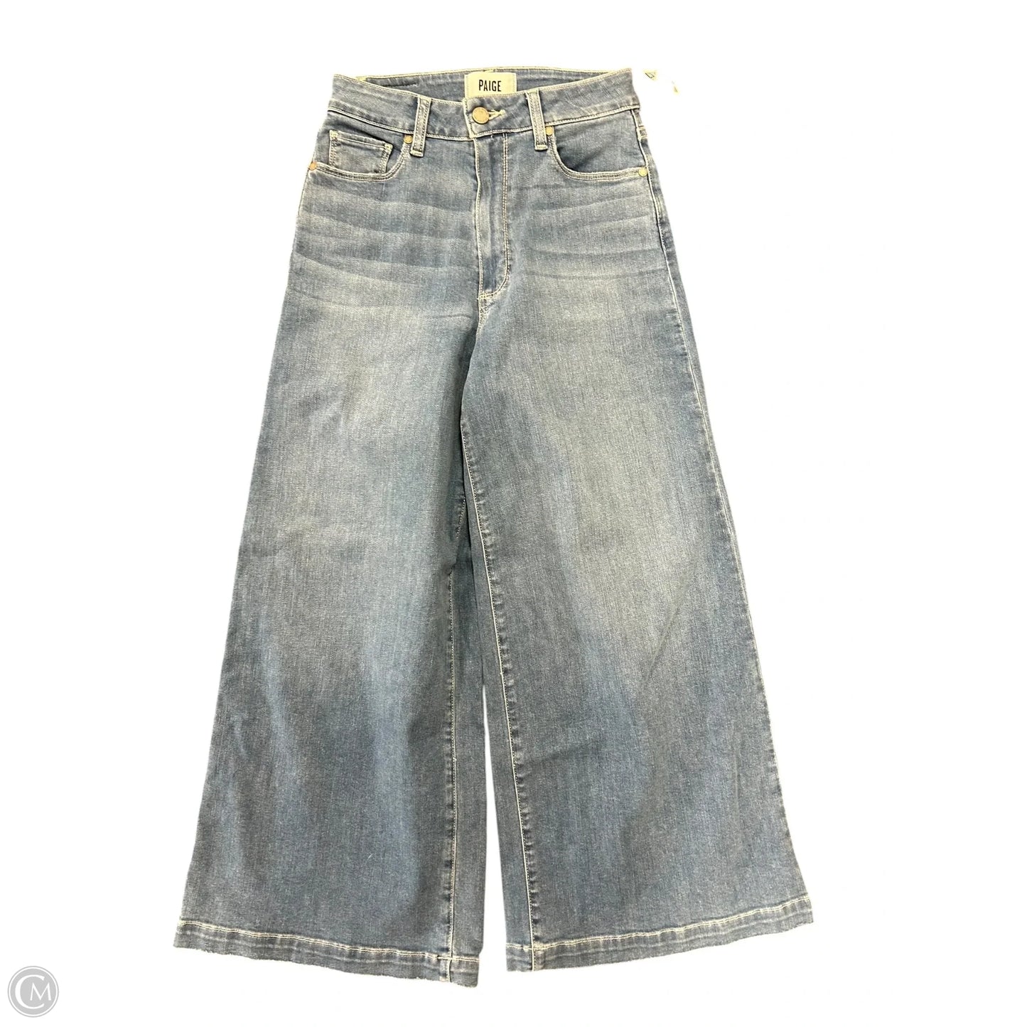 Jeans Wide Leg By Paige In Blue Denim, Size: 2