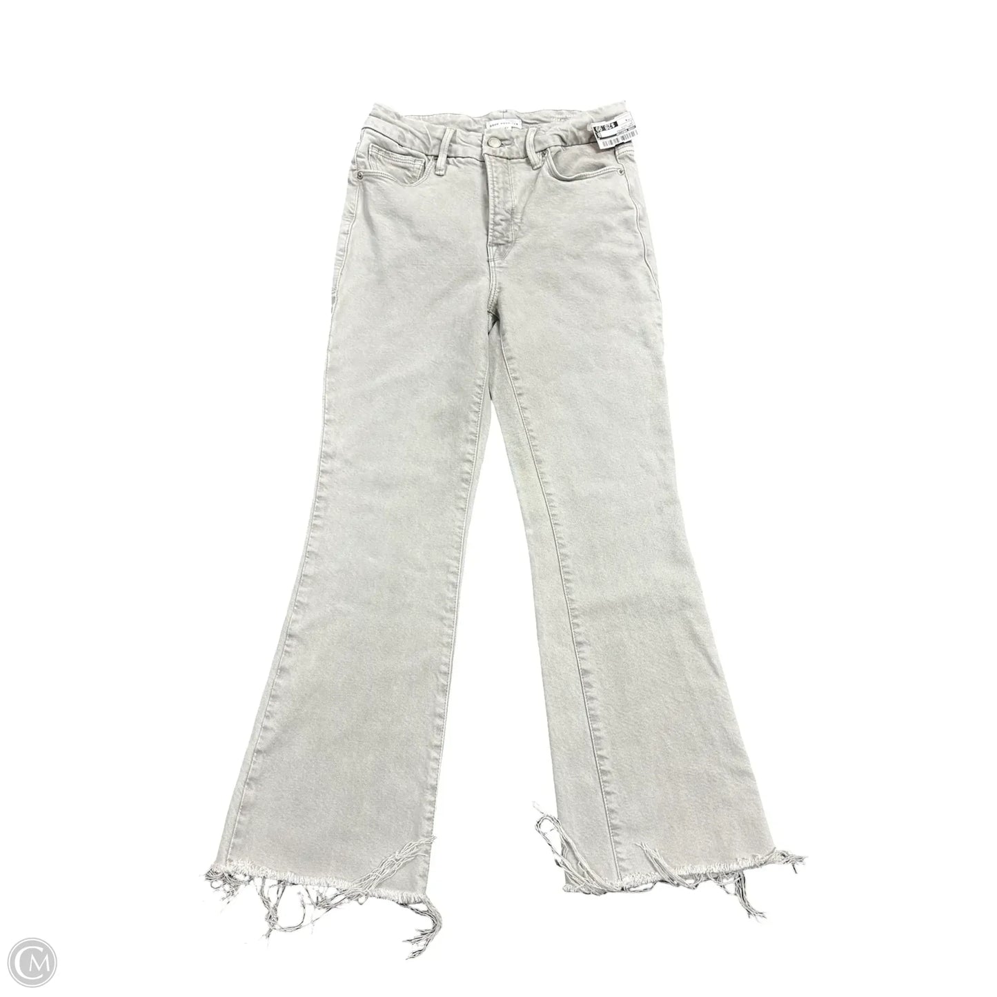 Jeans Cropped By Good American In Grey Denim, Size: 4