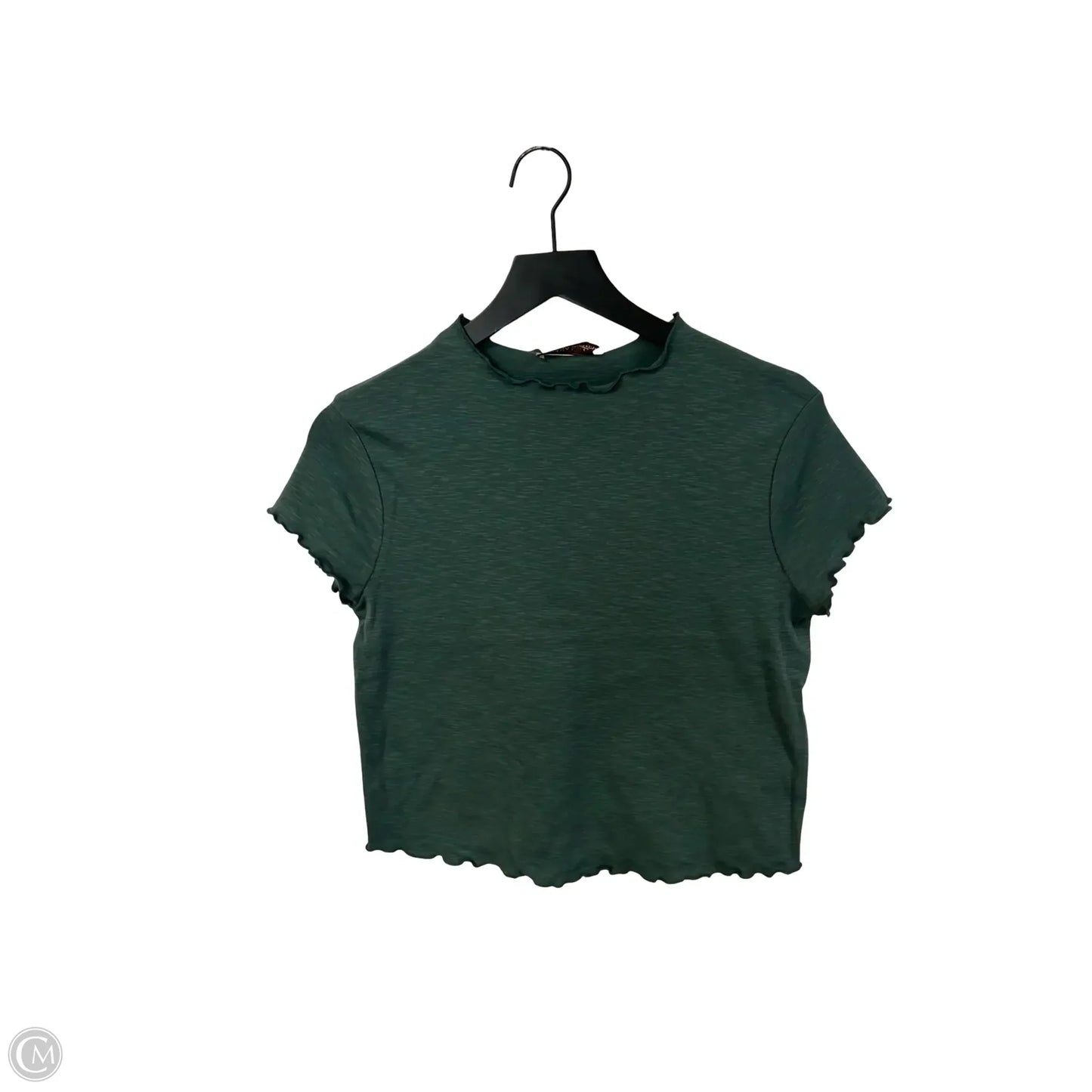 Top Short Sleeve Basic By Zenana In Green, Size: L