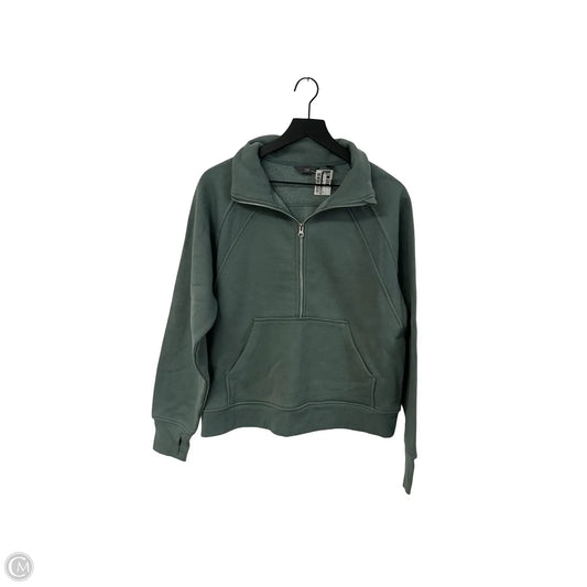 Sweatshirt Collar By Danskin In Green, Size: L