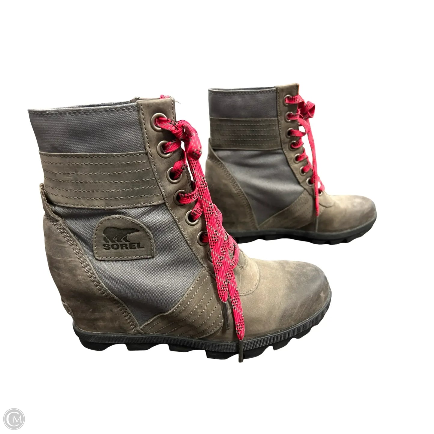 Boots Ankle Heels By Sorel In Grey, Size: 8.5