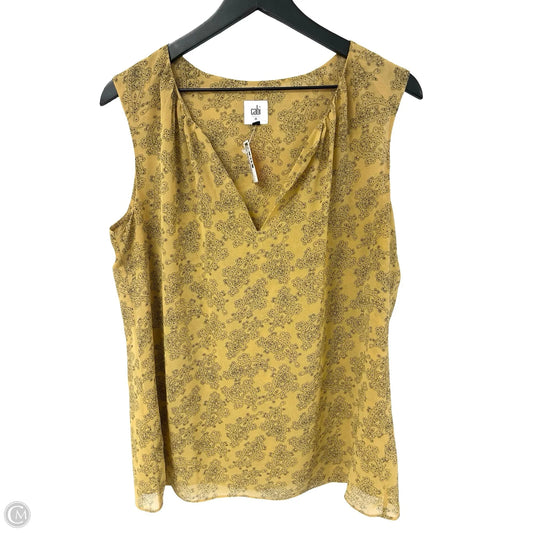 Top Sleeveless By Cabi In Yellow, Size: M