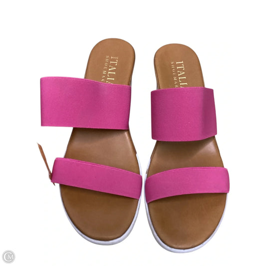 Sandals Flats By Italian Shoemakers In Pink, Size: 9