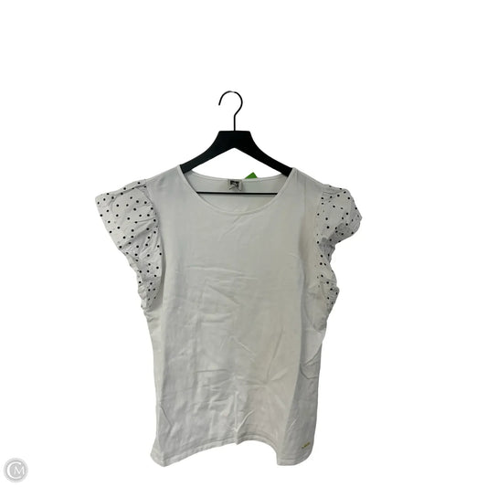 Top Short Sleeve By Anne Klein In White, Size: M