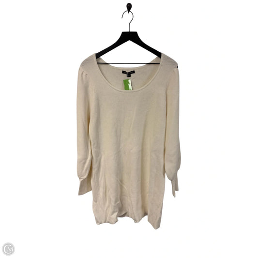 Dress Sweater By Boston Proper In Ivory, Size: Xl