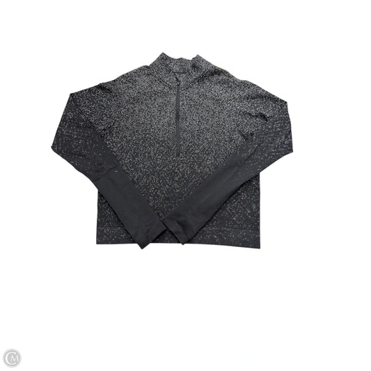 Athletic Top Long Sleeve Crewneck By Lululemon In Black & Grey, Size: 10