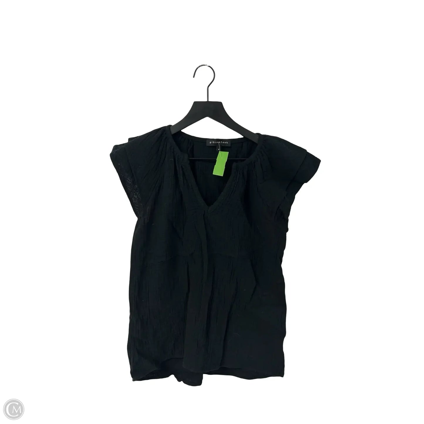 Top Short Sleeve By Gibson In Black, Size: S