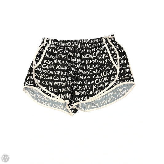 Athletic Shorts By Calvin Klein Performance In Black & White, Size: M