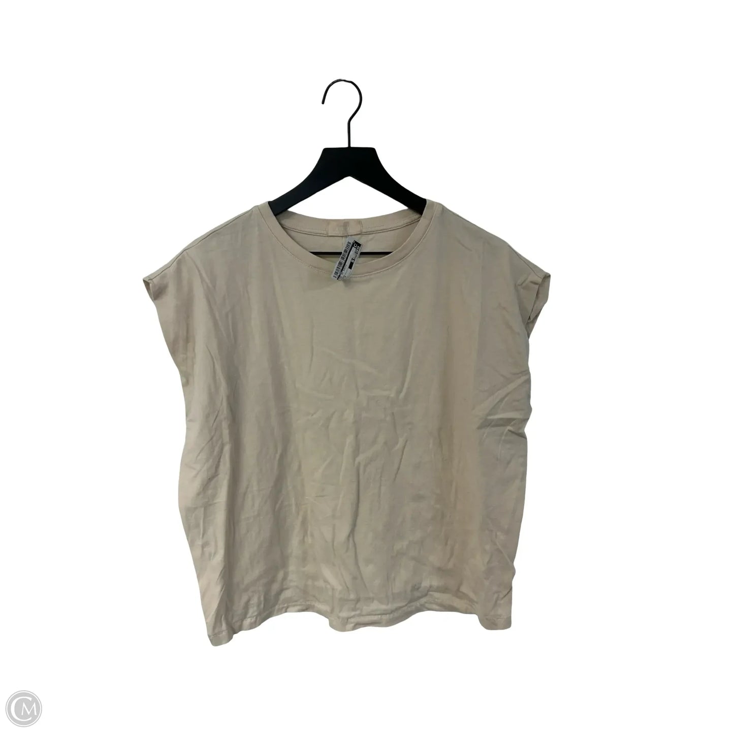 Top Short Sleeve Basic By Cmc In Tan, Size: S