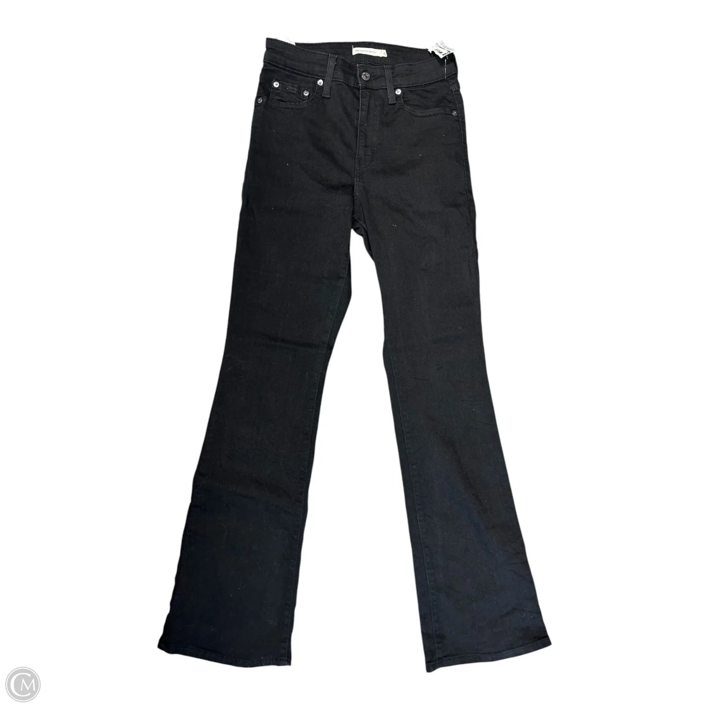 Jeans Boot Cut By Levis In Black Denim, Size: 6