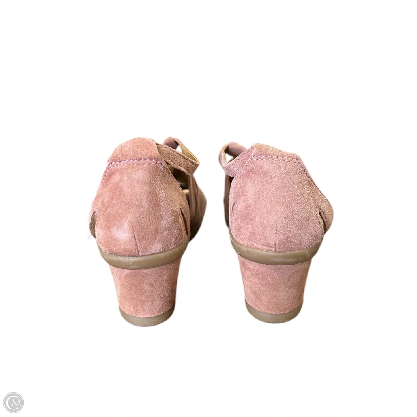 Sandals Heels Wedge By Earth In Pink, Size: 8.5