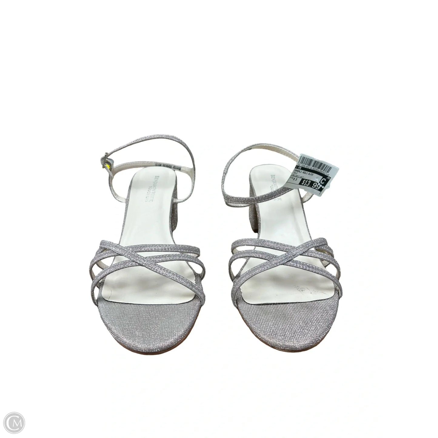 Sandals Heels Block By Cme In Gold, Size: 9.5