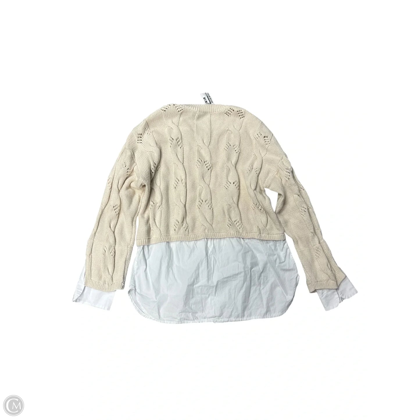 Sweater By Pilcro In Cream & White, Size: L