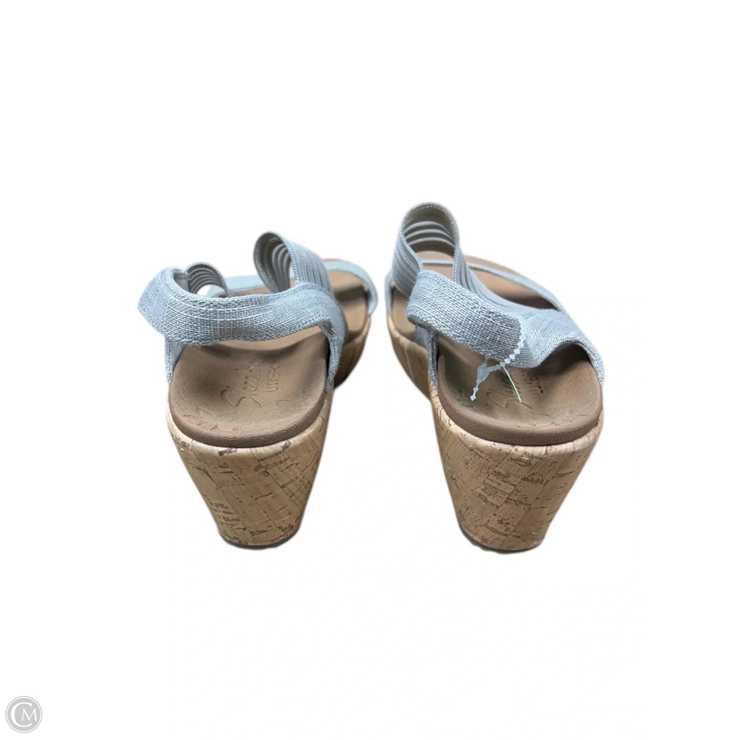 Sandals Heels Wedge By Skechers In Taupe, Size: 8