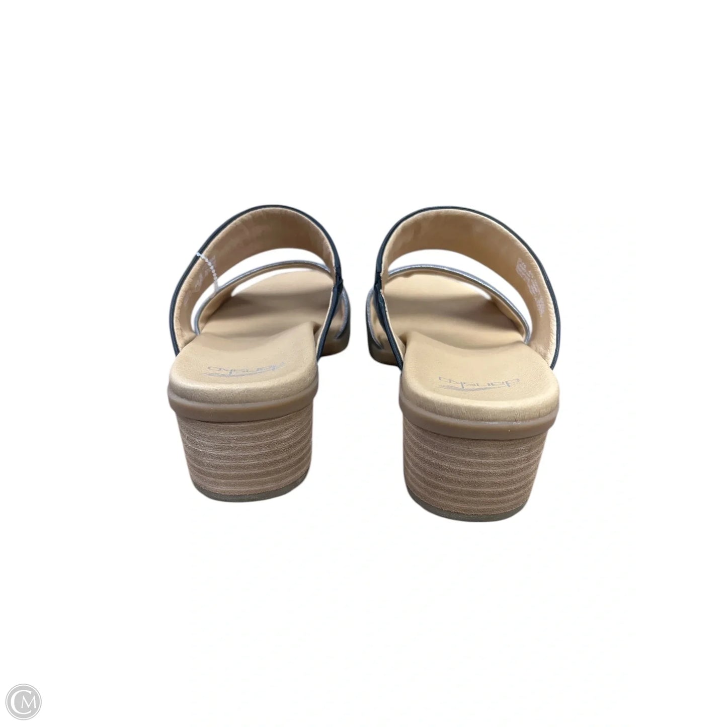 Sandals Heels Block By Dansko In Black & Grey, Size: 9.5