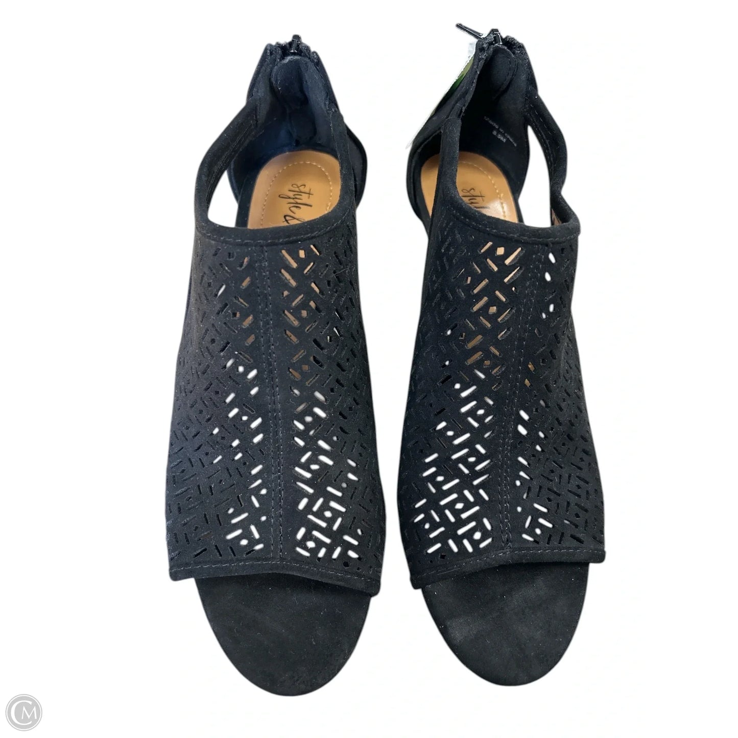 Sandals Heels Kitten By Style And Company In Black, Size: 8.5