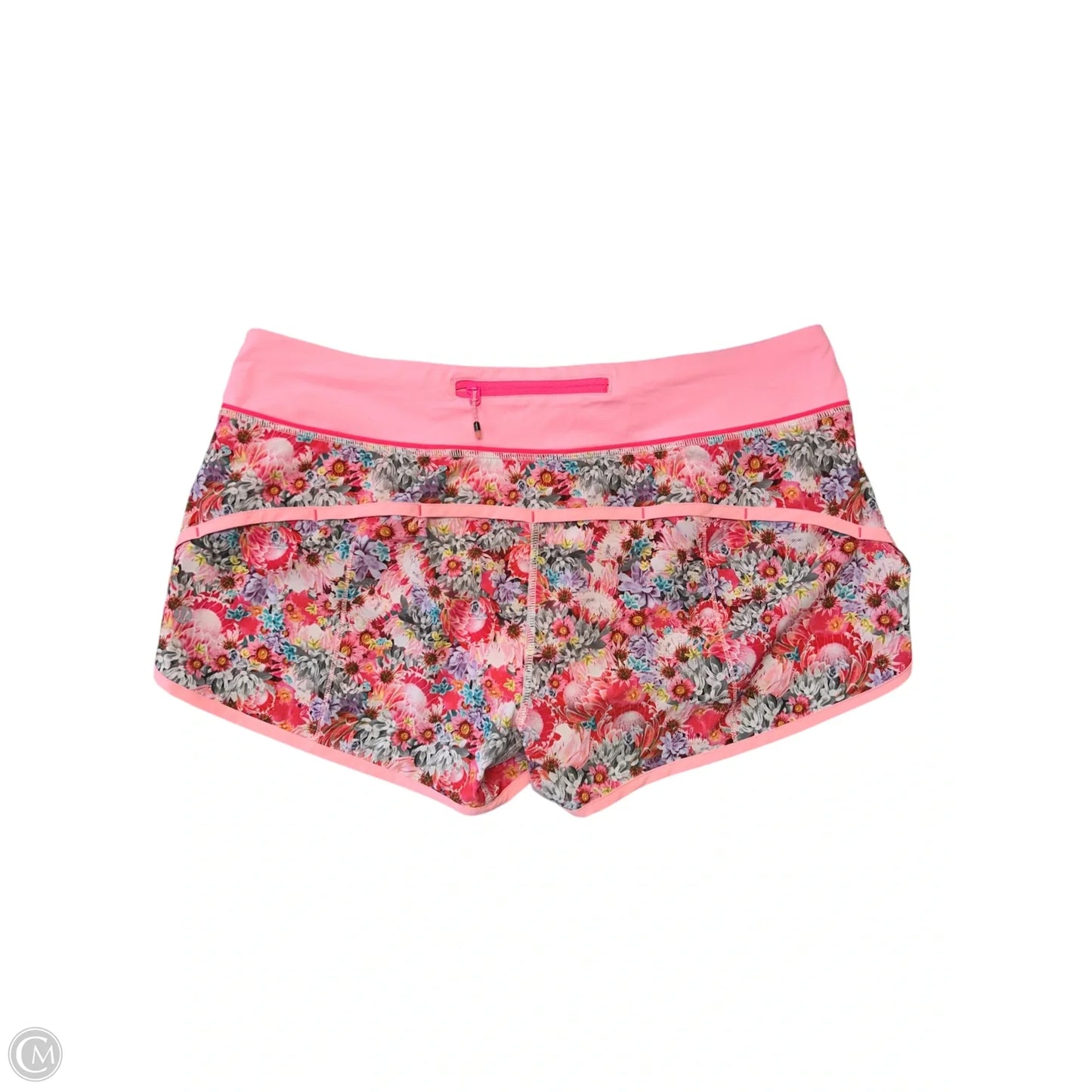 Athletic Shorts By Lululemon In Floral Print, Size: 10