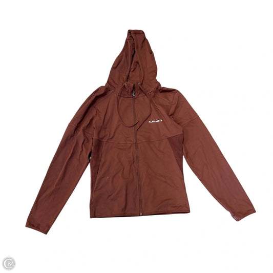 Athletic Jacket By Alphalete In Brown, Size: M