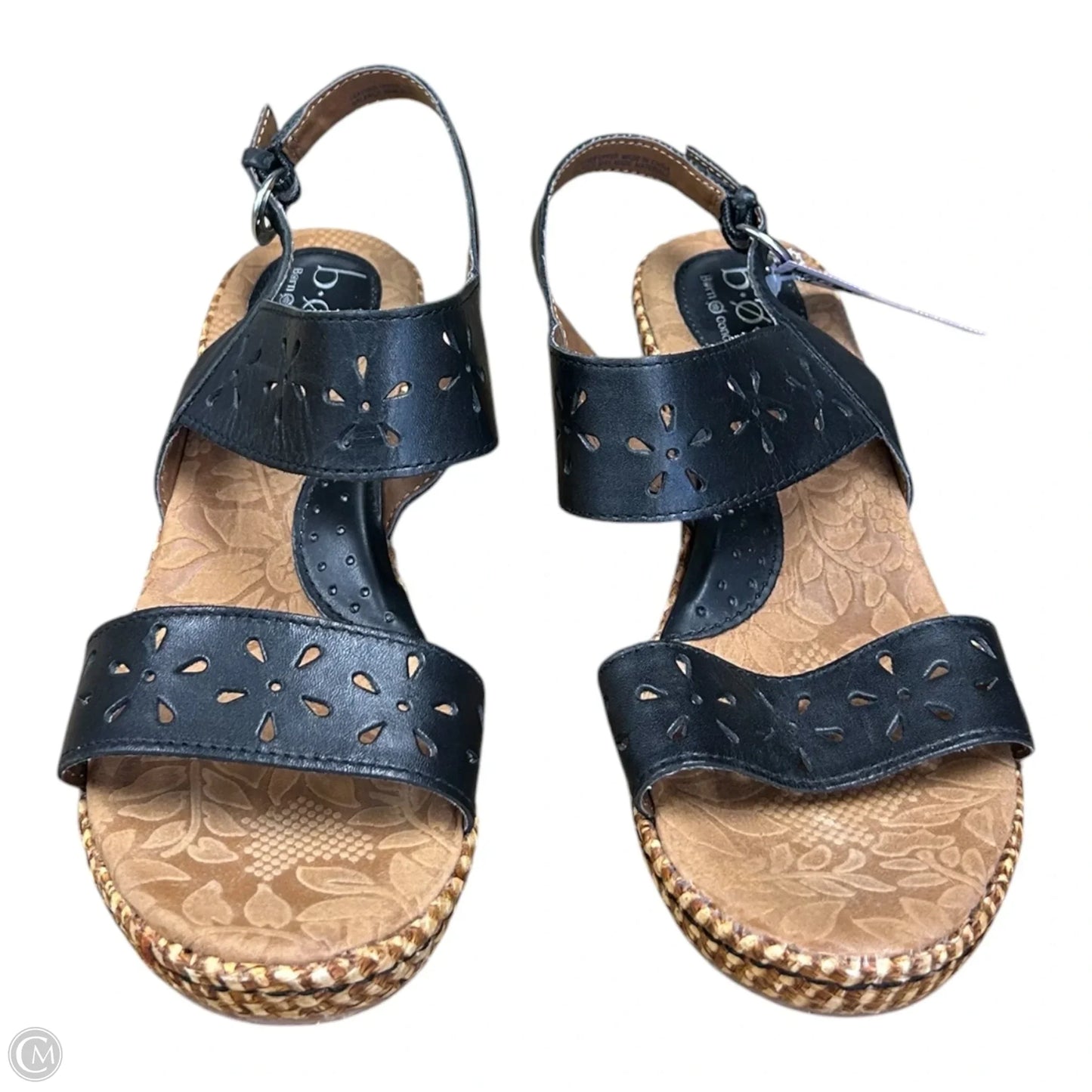 Sandals Heels Wedge By Boc In Black, Size: 8