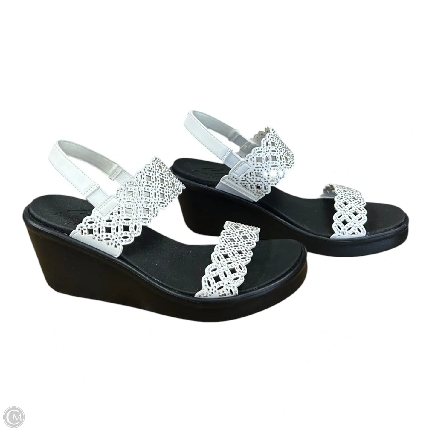 Sandals Heels Wedge By Skechers In White, Size: 8