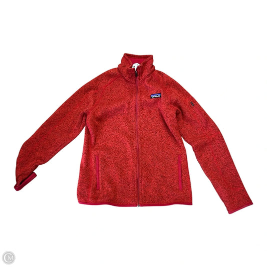 Jacket Fleece By Patagonia In Orange, Size: M