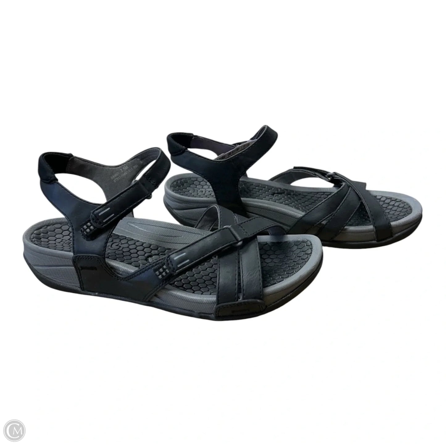Sandals Sport By Bare Traps In Black & Grey, Size: 7.5